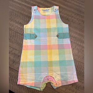 Pastel Plaid Baby Romper